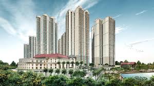 Prestige City Hyderabad luxury apartment towers at sunset
